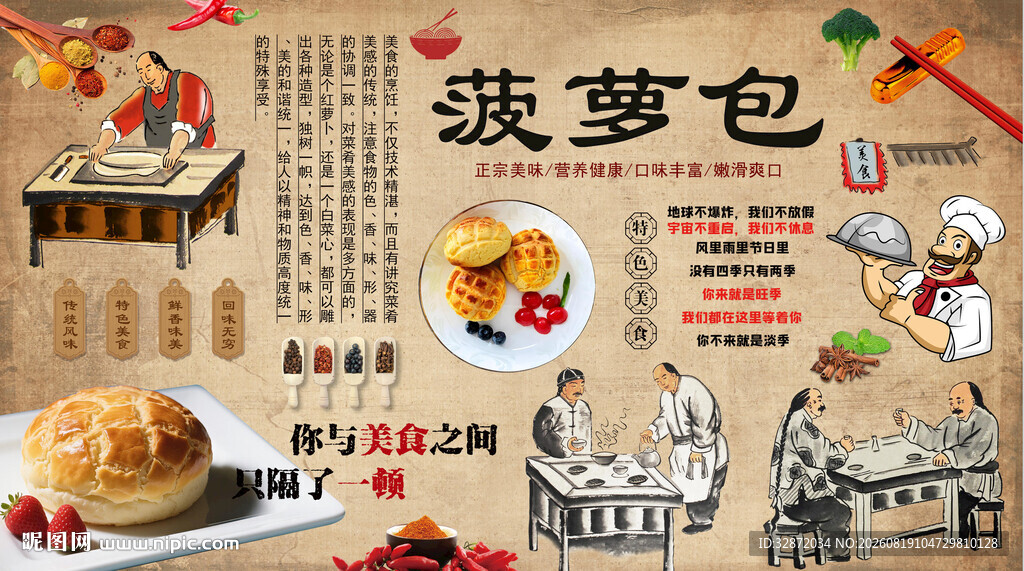 菠萝包背景墙