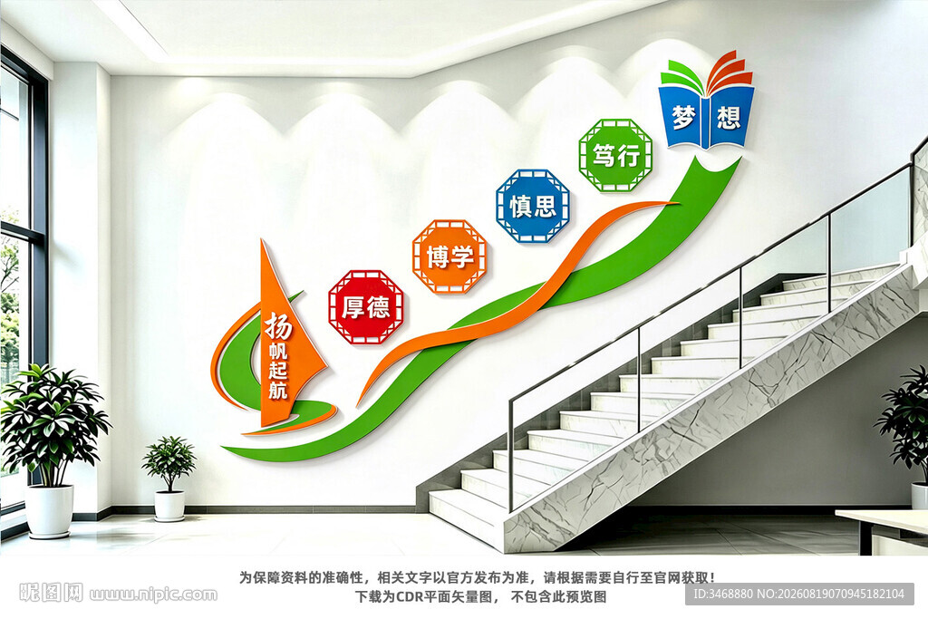 校园楼梯文化墙