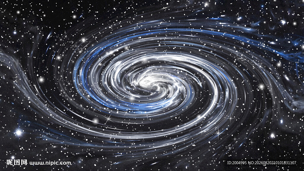 蓝灰旋涡星空宇宙