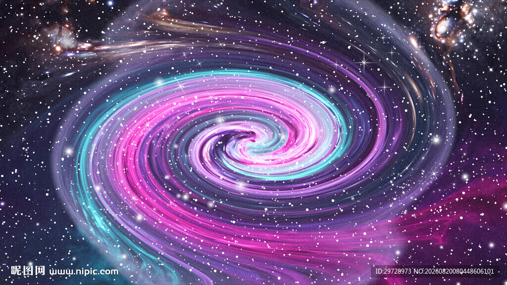 彩色星空宇宙旋涡背景
