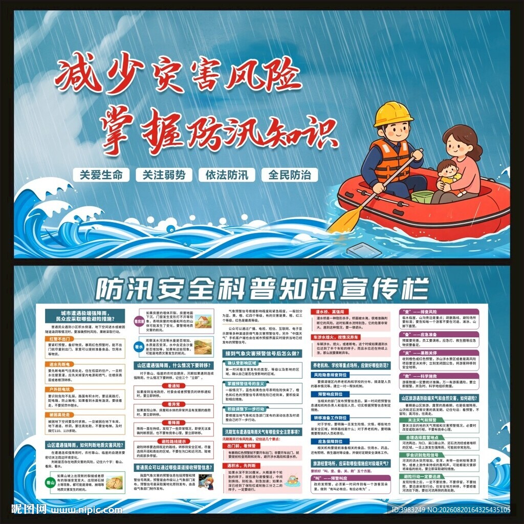 防汛安全科普知识宣传栏