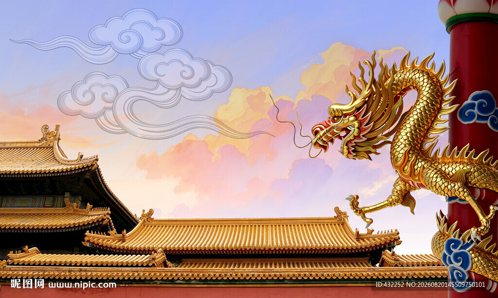 故宫前的精美龙雕景观