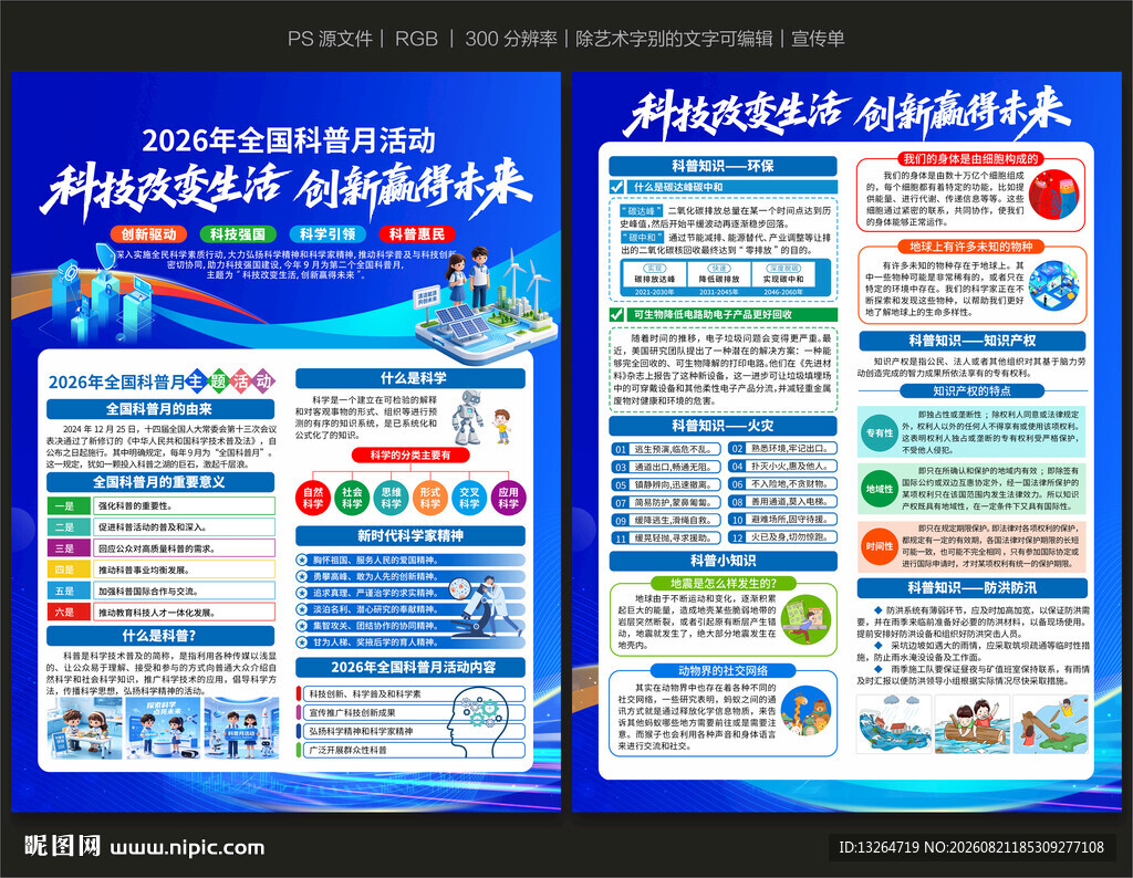 2026年全国科普月宣传单