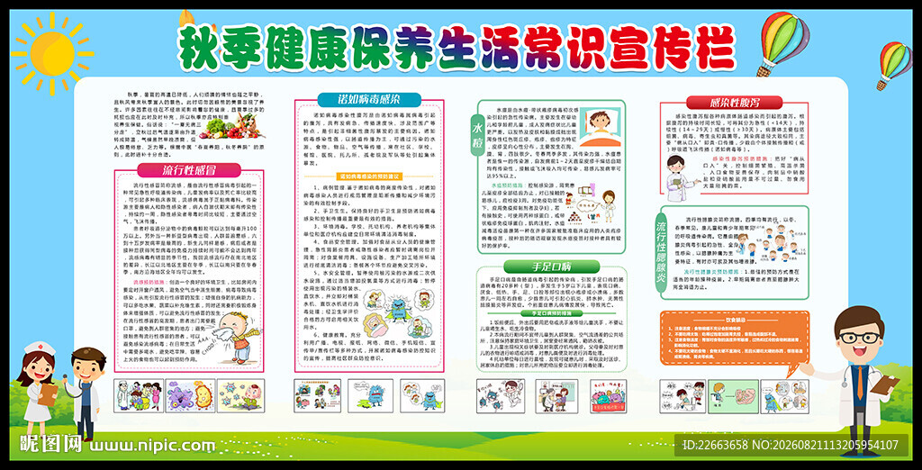 秋季健康教育宣传栏
