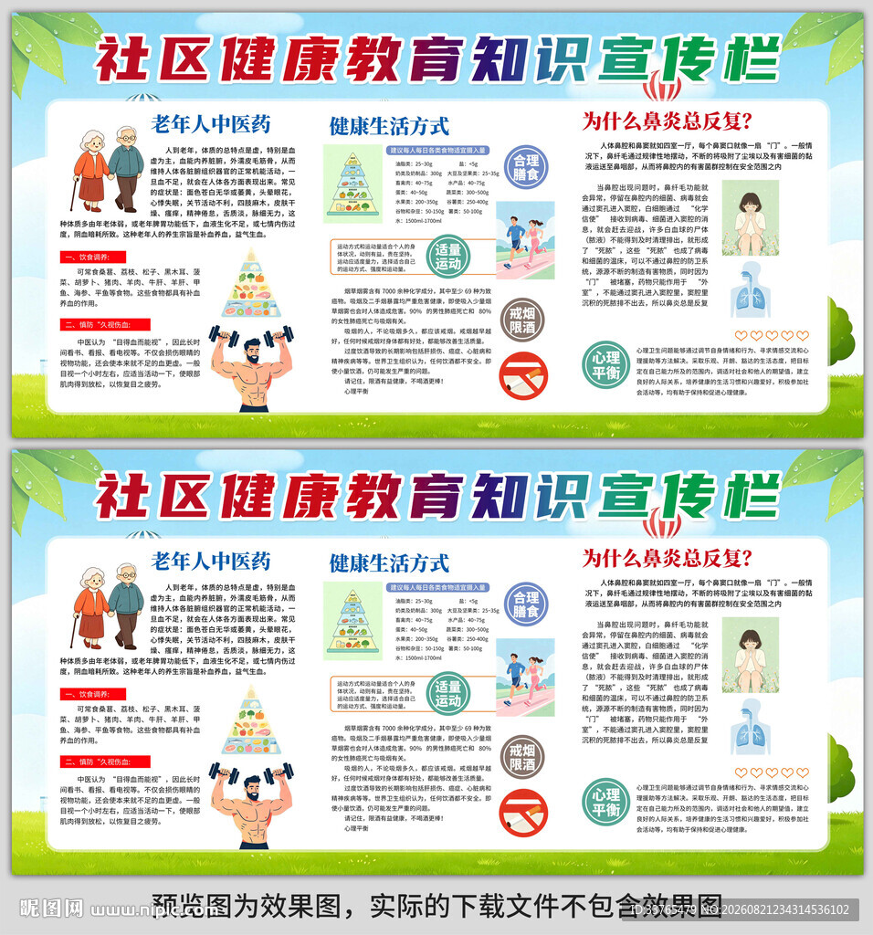 社区健康教育宣传栏