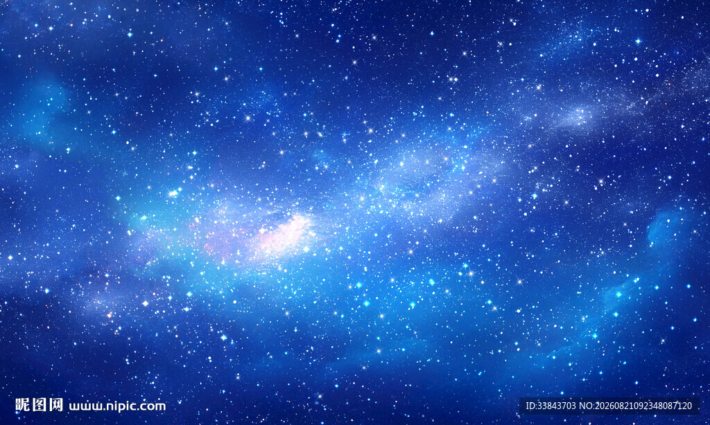 梦幻蓝色星空背景