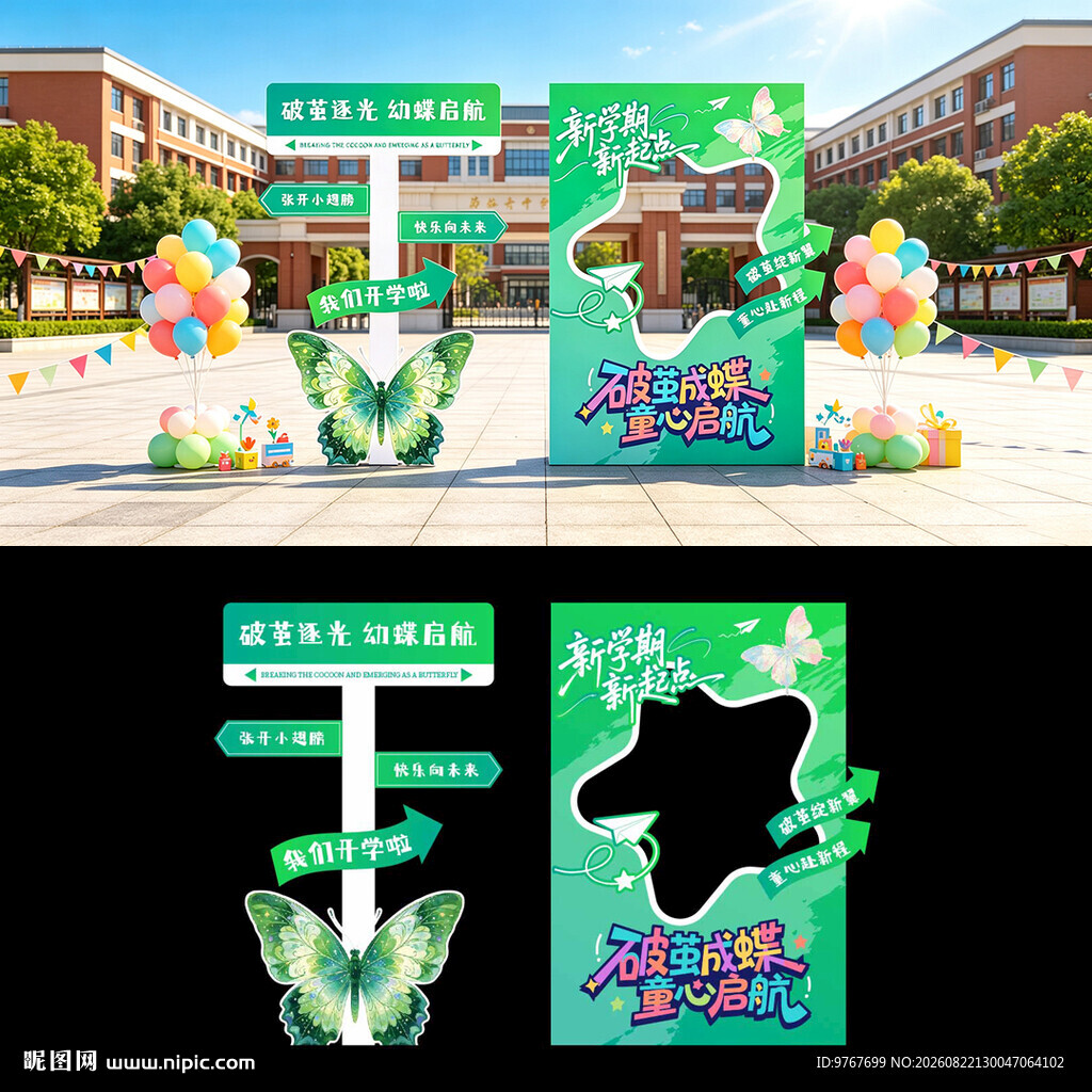 开学拍照框