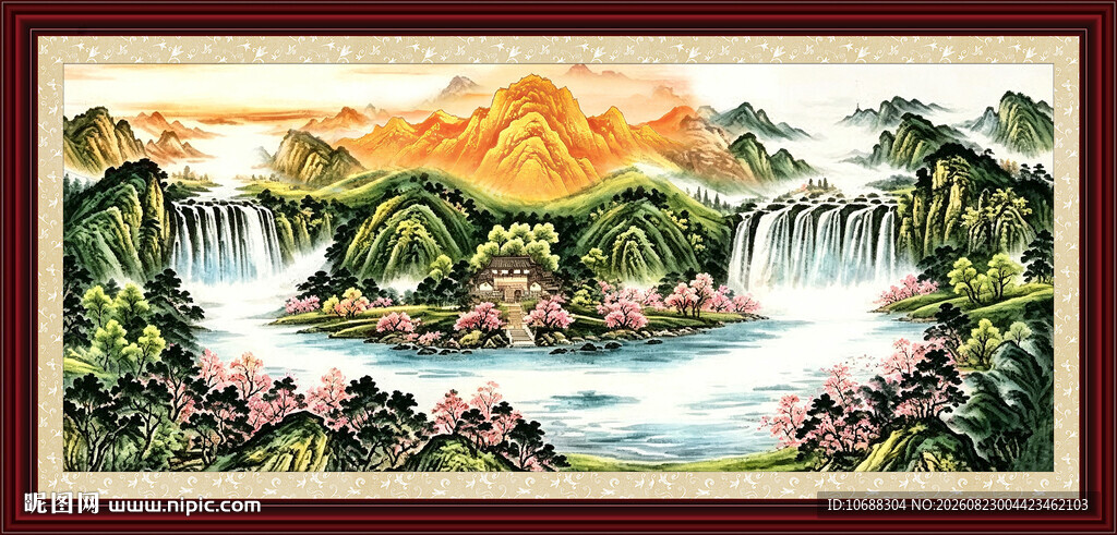 聚宝盆装饰画图片