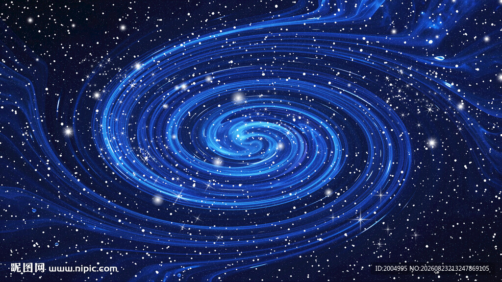星空旋涡蓝色背景