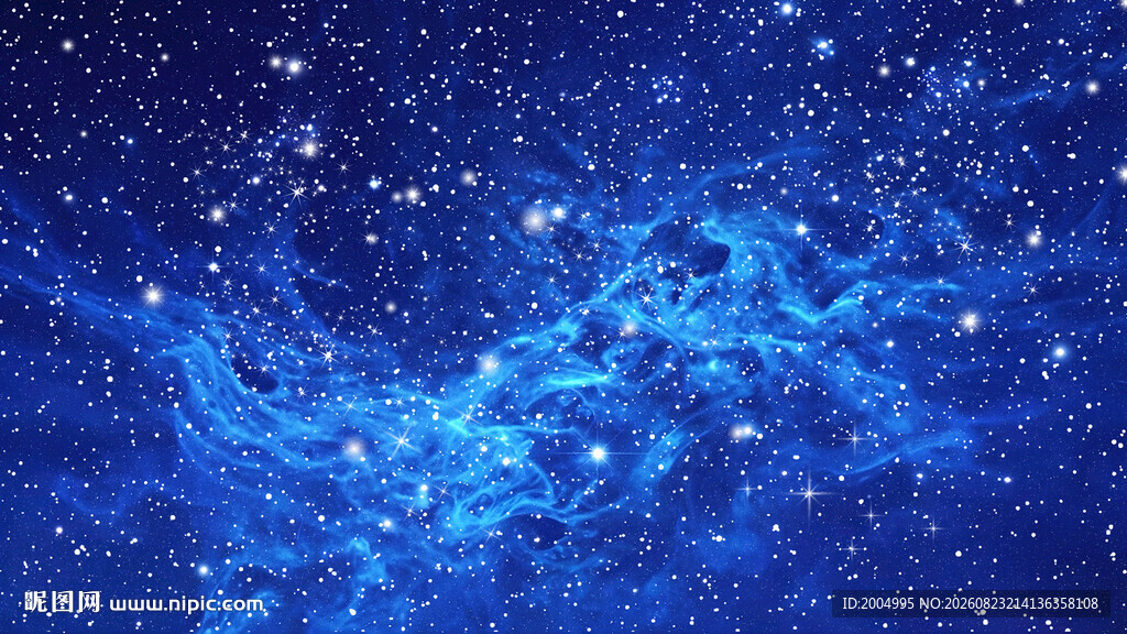 梦幻蓝色星空宇宙星系