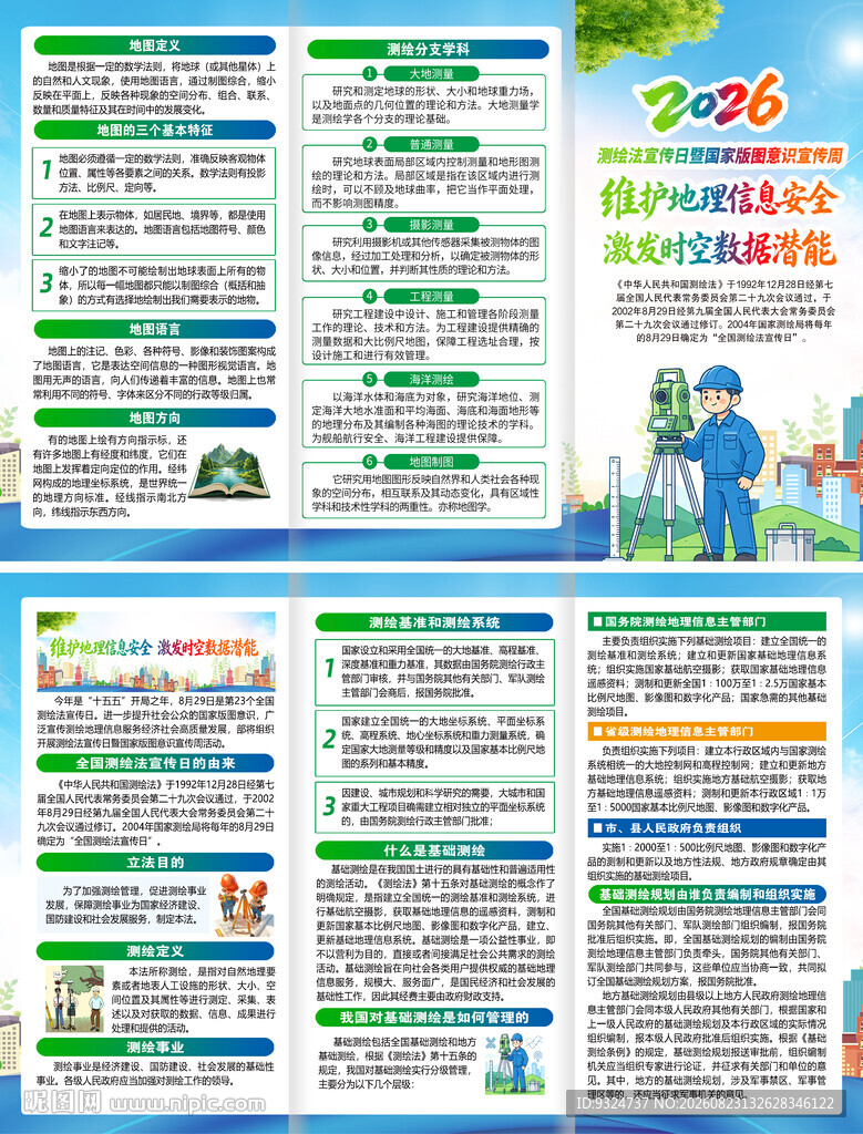 2026全国测绘法宣传日三折页