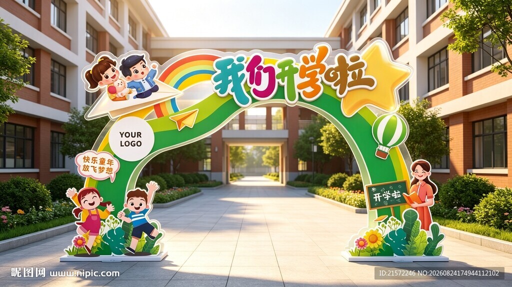 幼儿园彩虹拱门装饰景观