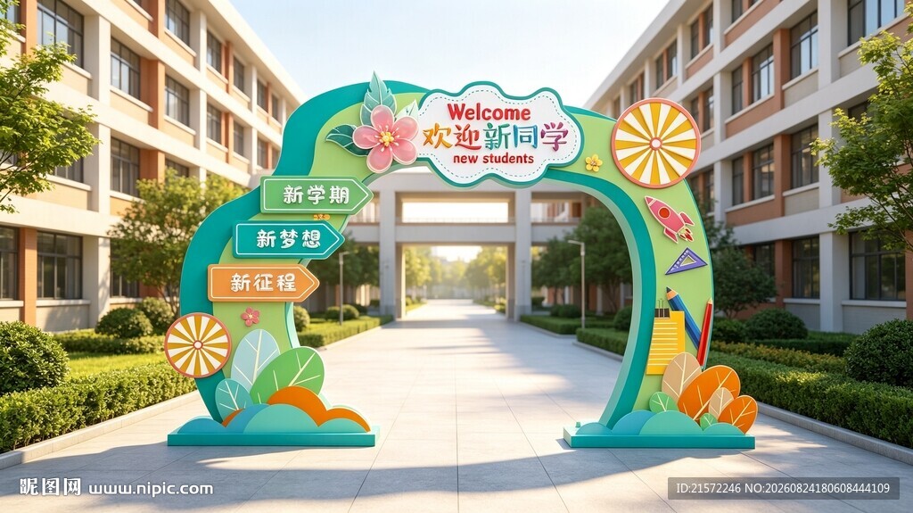 开学季拱门美陈