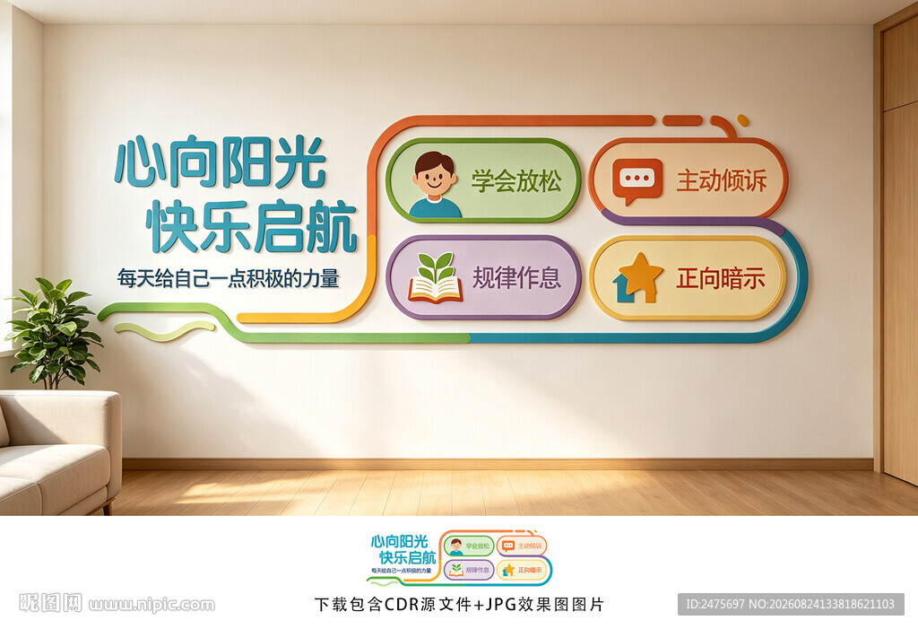 心理健康文化墙