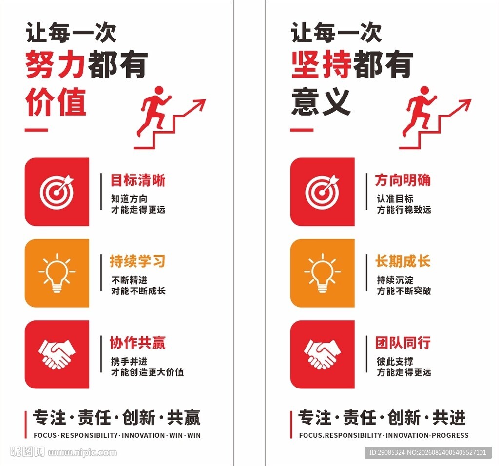 企业励志文化团队柱子文化墙