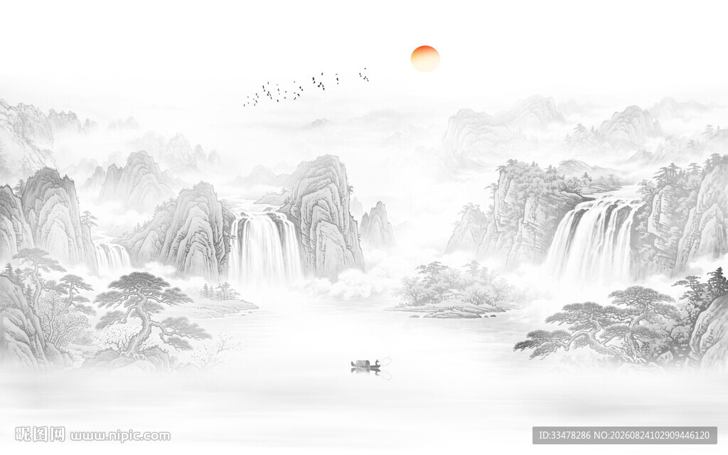 新中式山水画