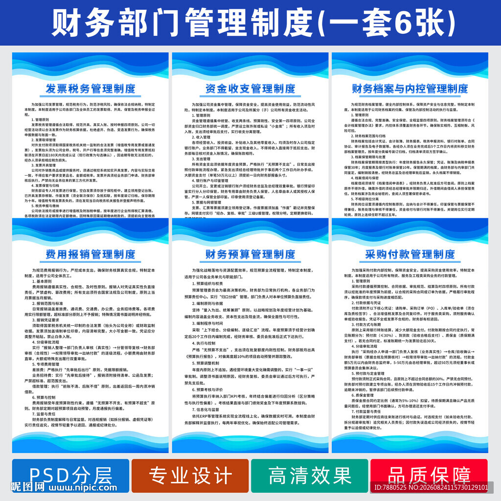 财务部门管理制度