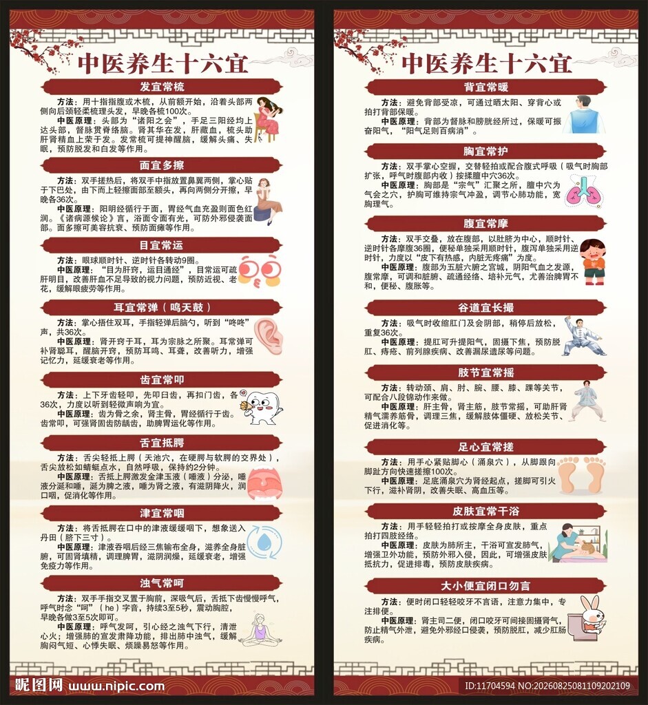 中医养生知识展架
