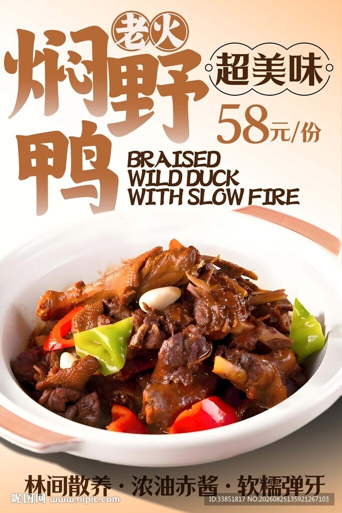老火焖野鸭 