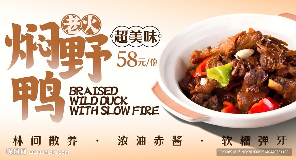 老火焖野鸭 