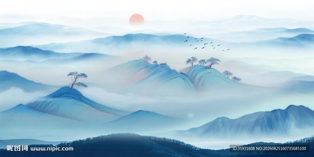 新中式山水画