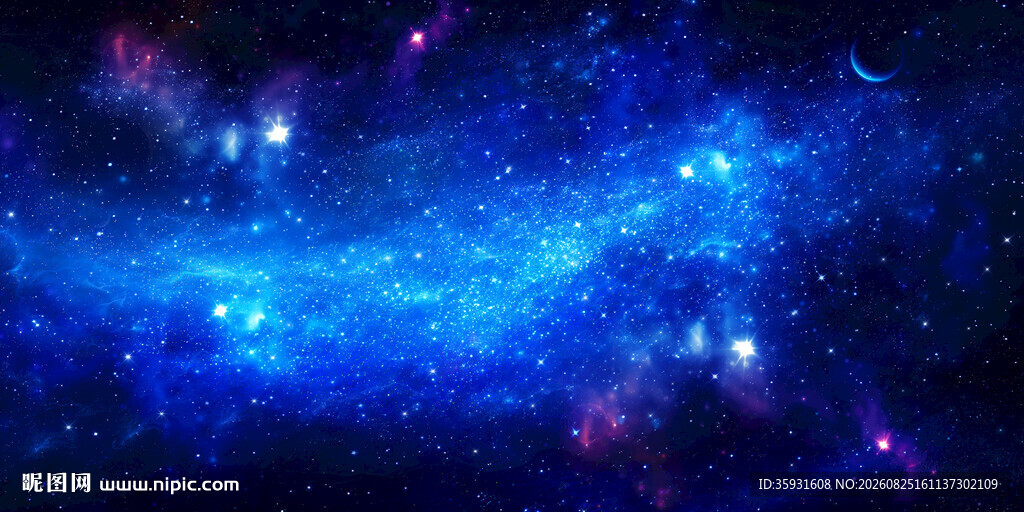 蓝色宇宙星空图