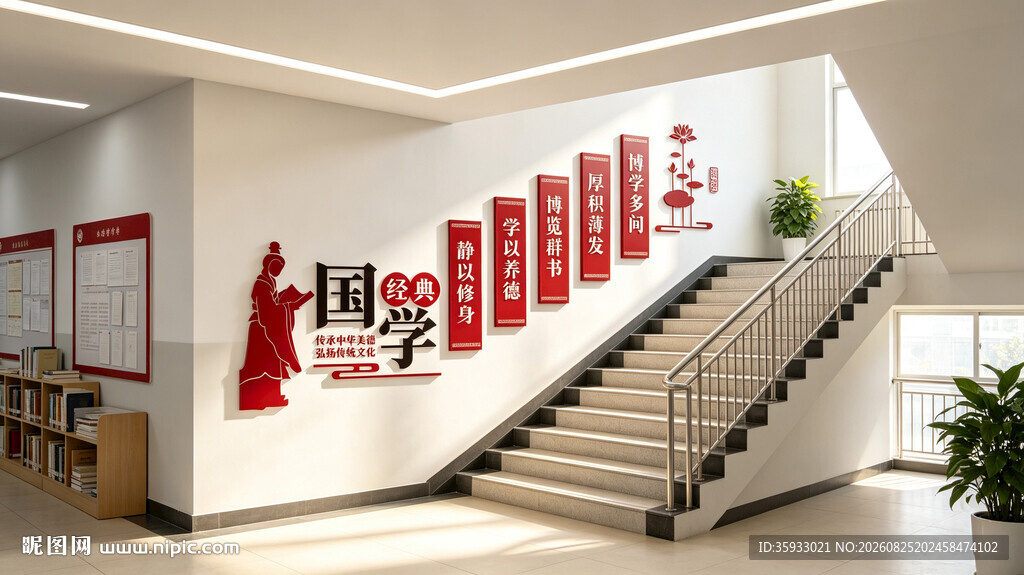 校园楼梯文化墙