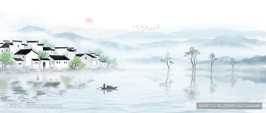 水墨江南挂画