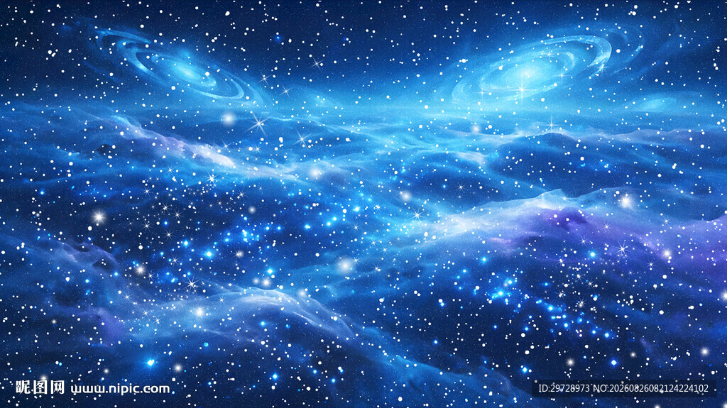 梦幻蓝色星空宇宙