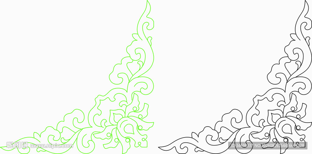 花纹边角图案