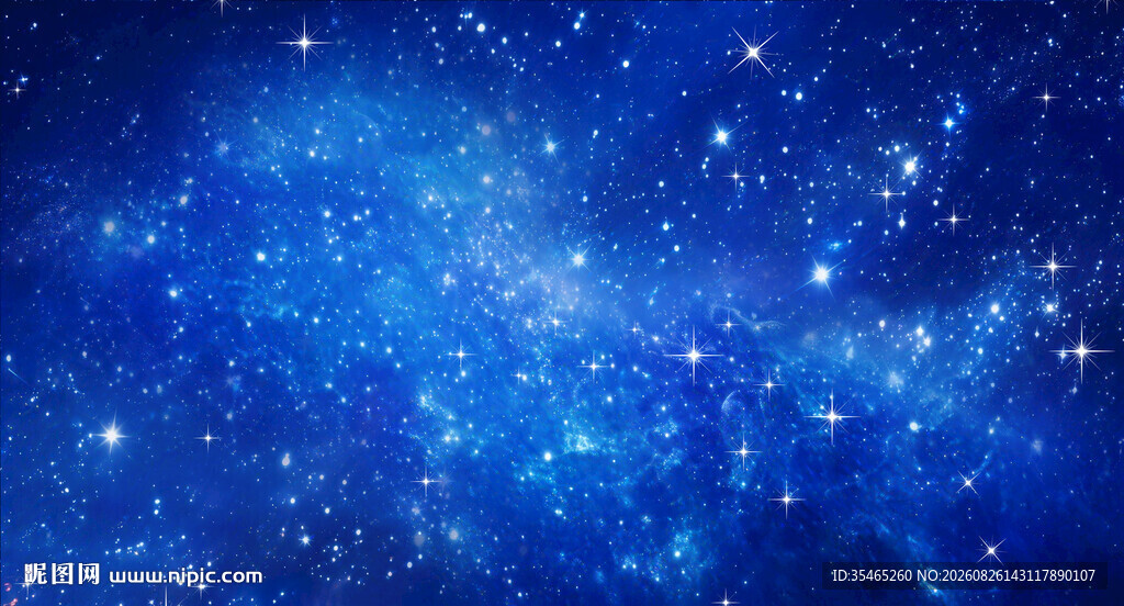 蓝色宇宙星空图