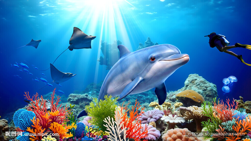 海底世界海豚