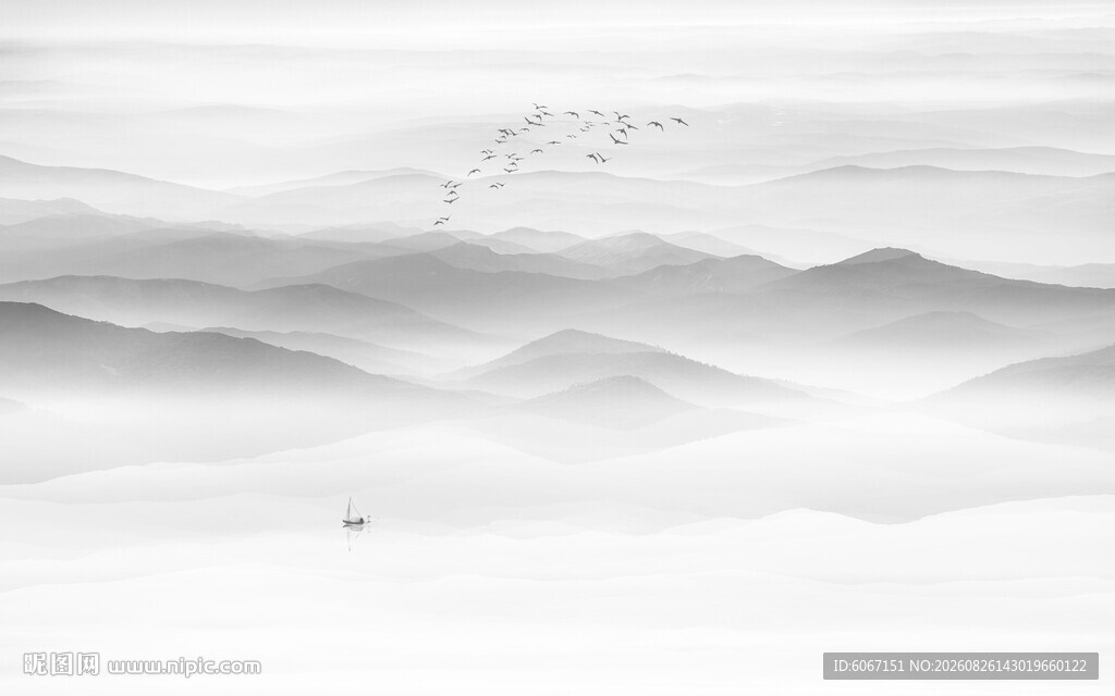 山水水墨画