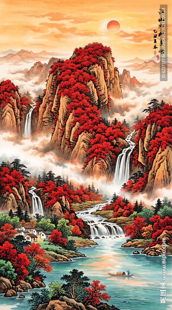 鸿运当头玄关画