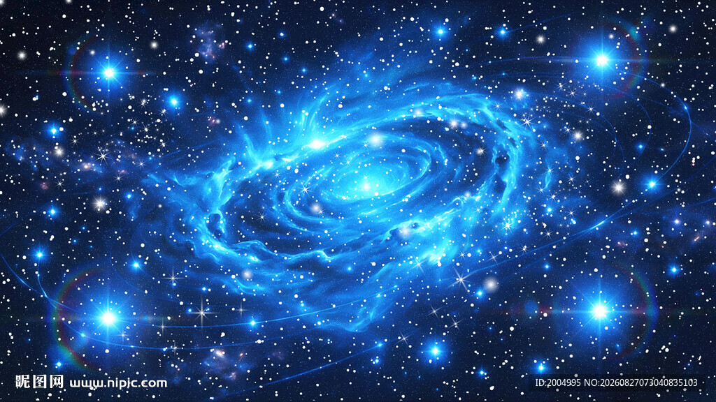 蓝色宇宙星空背景