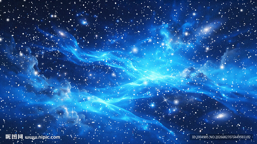 梦幻唯美蓝色星空