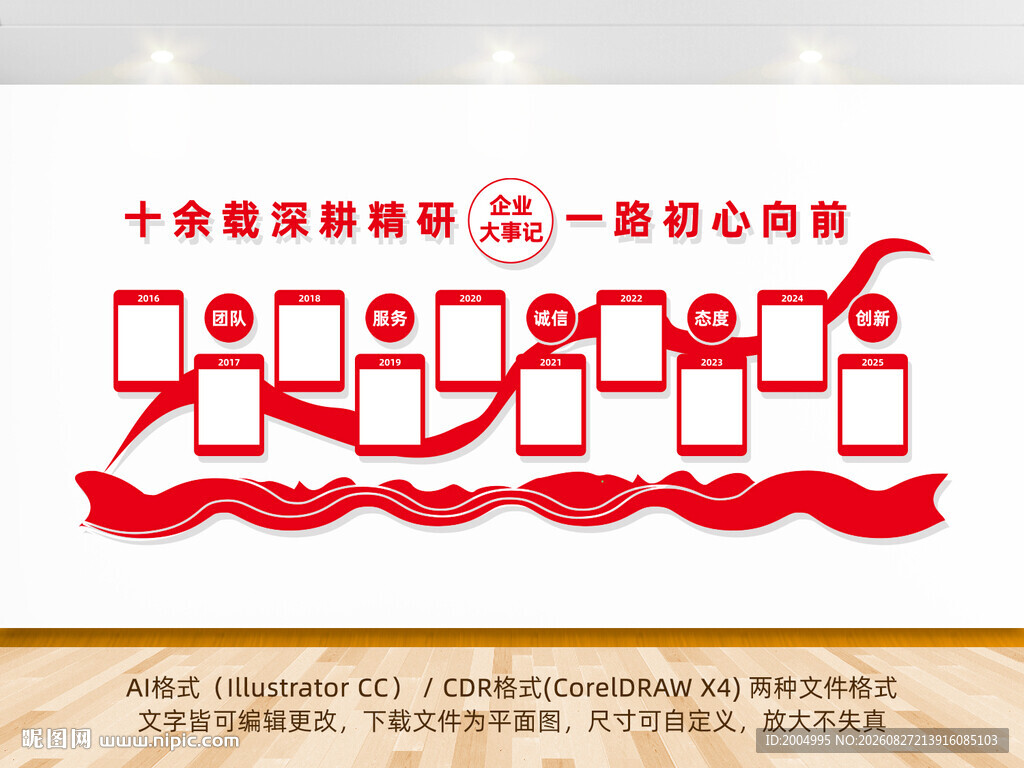 企业发展历程文化墙