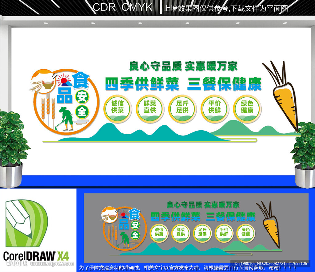 四季鲜菜供应文化墙