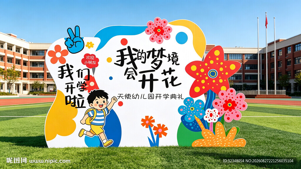 幼儿园开学美陈