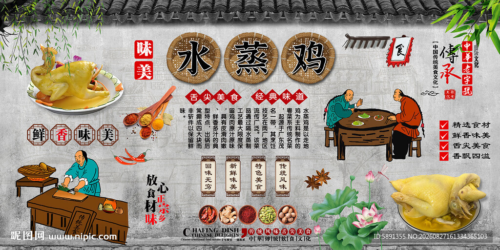 水蒸鸡背景墙