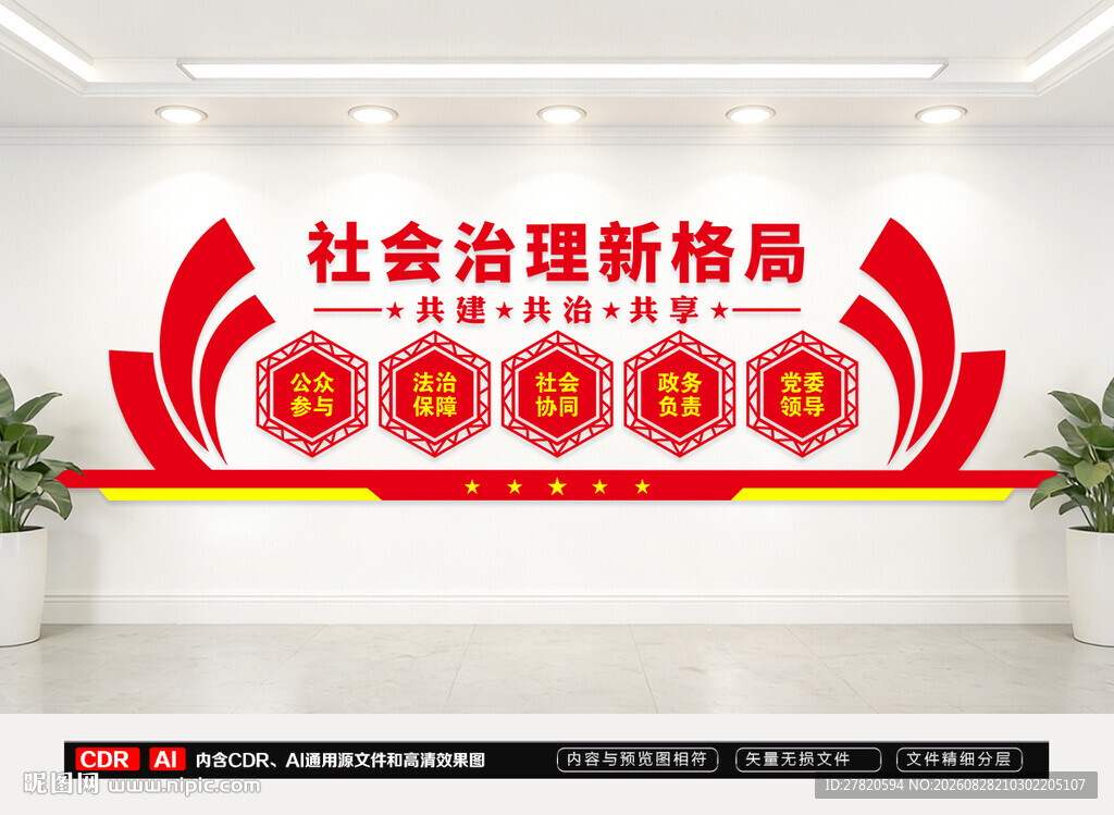 社会共建共治共享治理文化墙