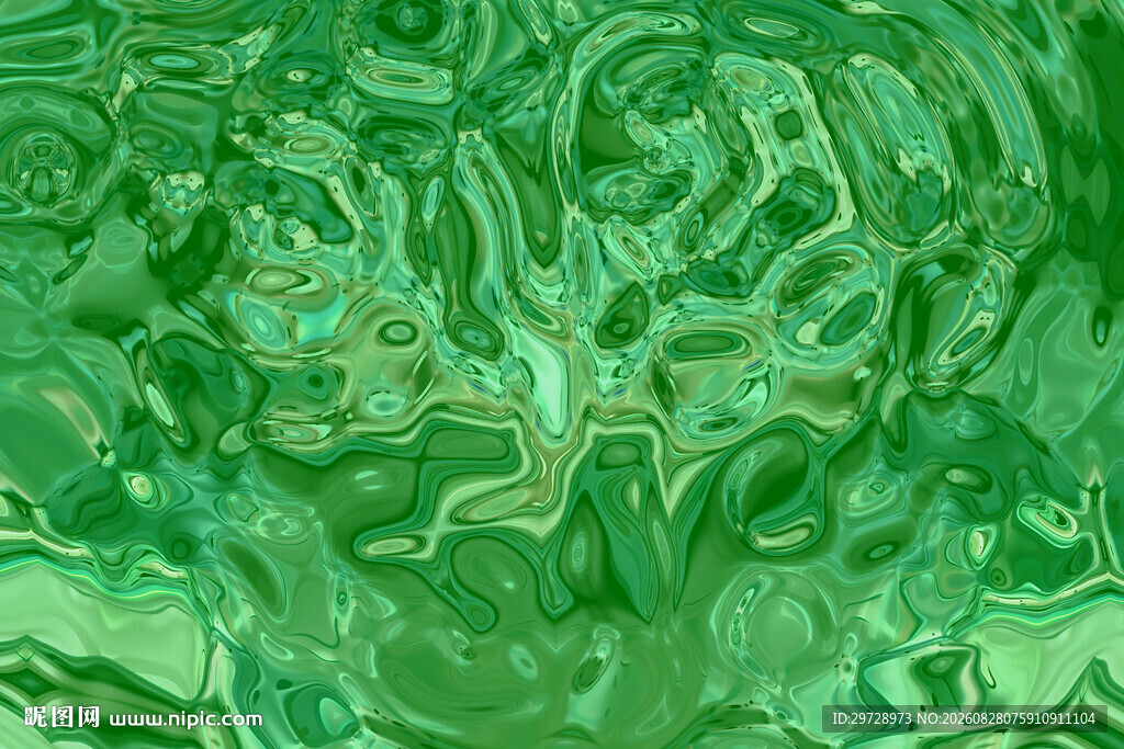 绿色高清流体画