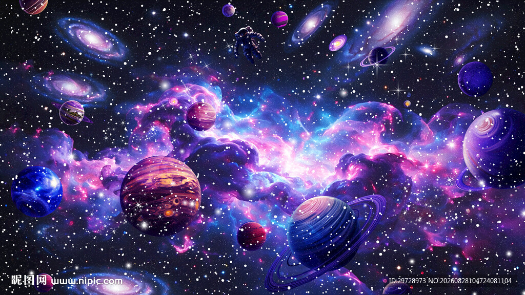 梦幻绚丽的宇宙星云景观