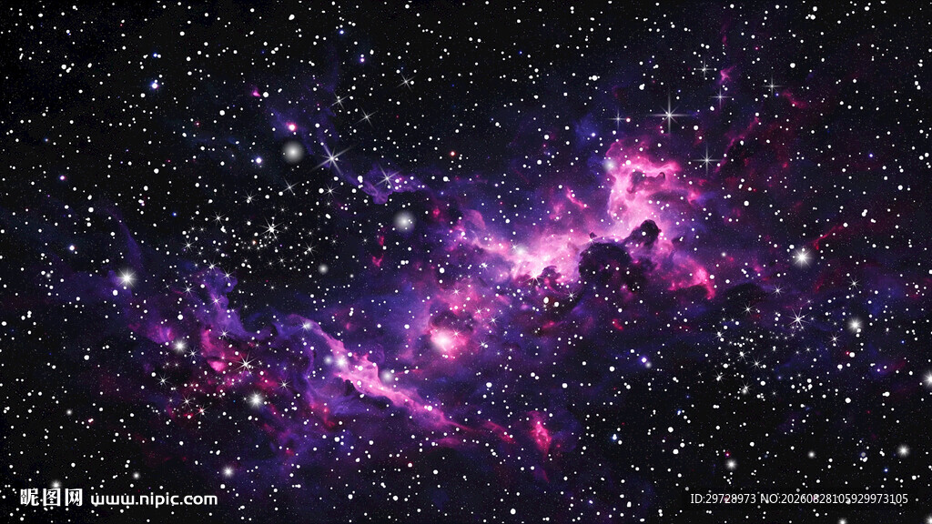 紫色高清星空