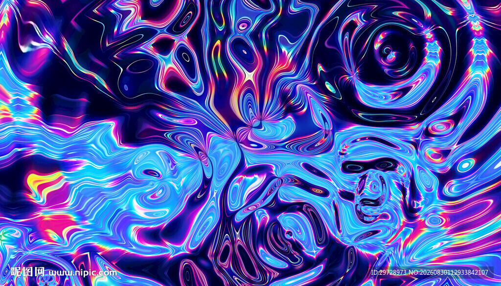 梦幻炫彩抽象图案