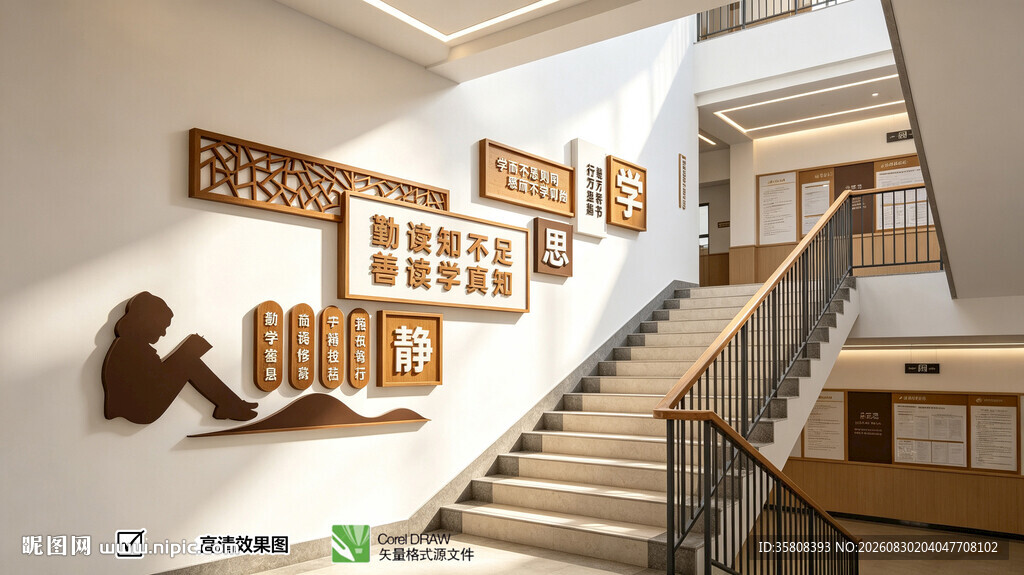 学校楼梯文化墙