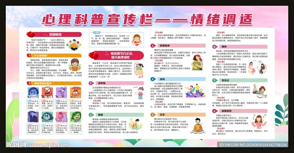 心理科普宣传栏情绪调适