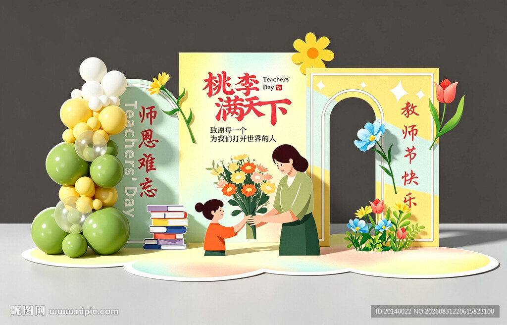 教师节拍照布置