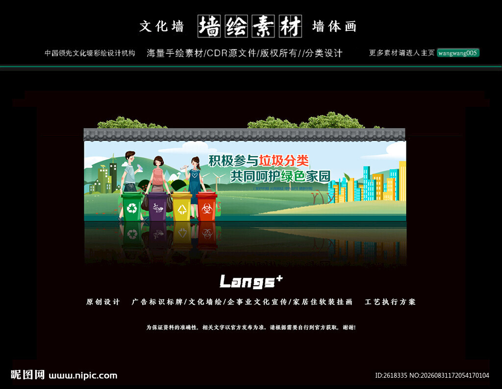社区环境卫生主题文化墙