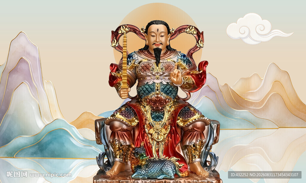 真武大帝塑像